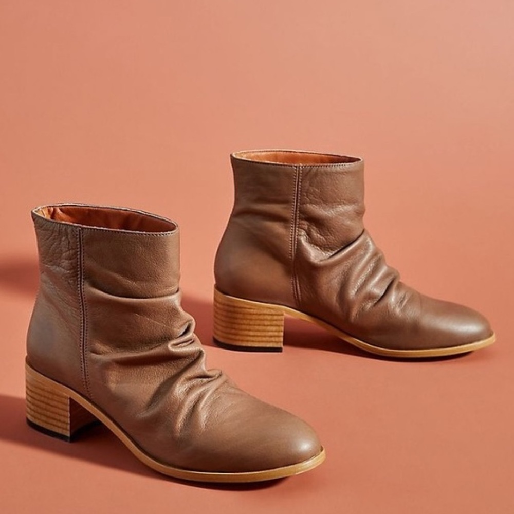 Anthropologie Maia Honey Ankle Boots